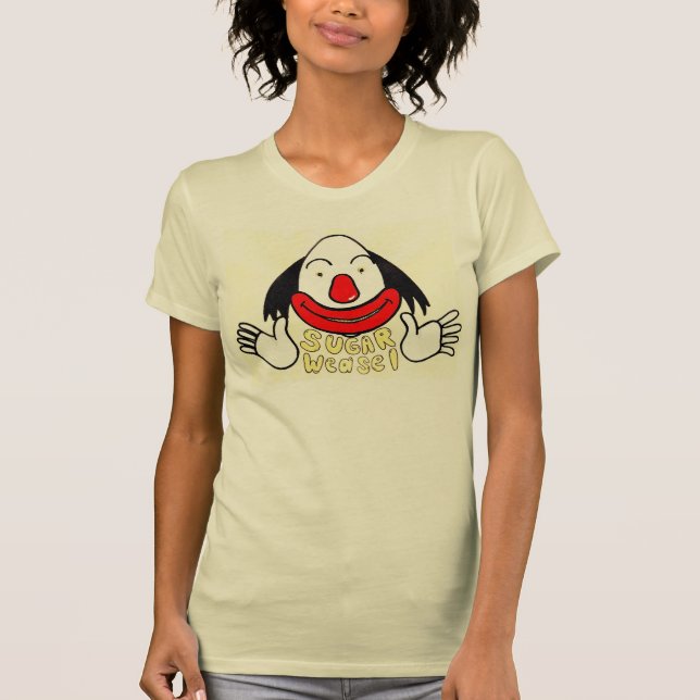 Camiseta Comadreja del azúcar la cara del dibujo animado (Anverso)