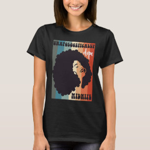Camiseta Comadrona negra Melanin Midwife Afro Hair Black Hi