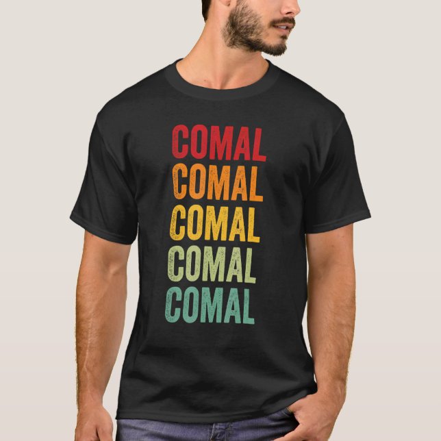 Camiseta Comal County Texas Rainbow Text Design (Anverso)