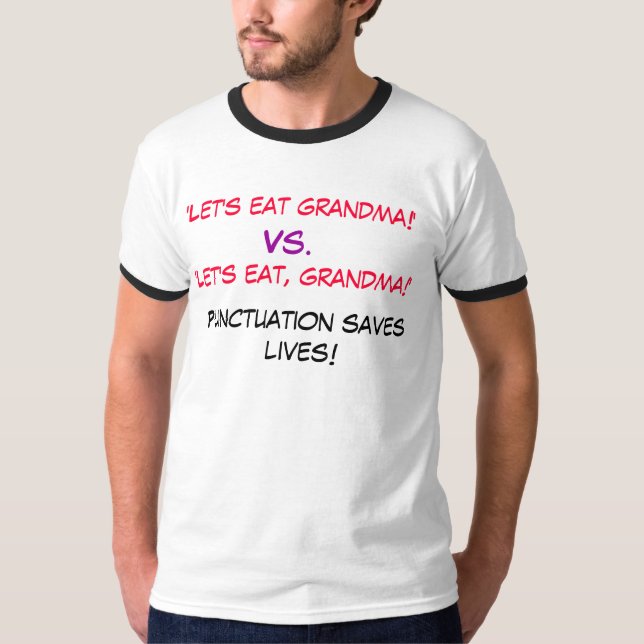 Camiseta ¡"Comamos a la abuela! ¡", Contra, 'comamos, (Anverso)