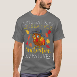 Camiseta Comamos a los niños Grammar Grammar Gracioso Día d