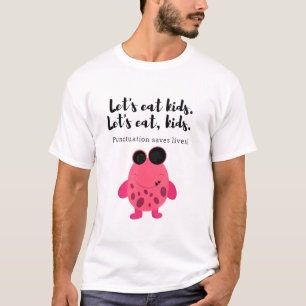 Camiseta Comamos a los niños Sarcásticos maestros Novedad M
