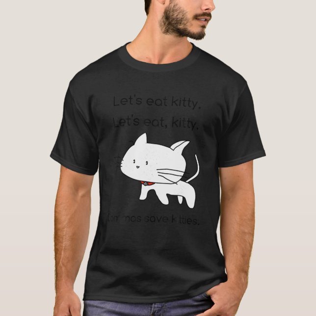 Camiseta Comamos Kitty T Shirt Grammar salva vidas divertid (Anverso)