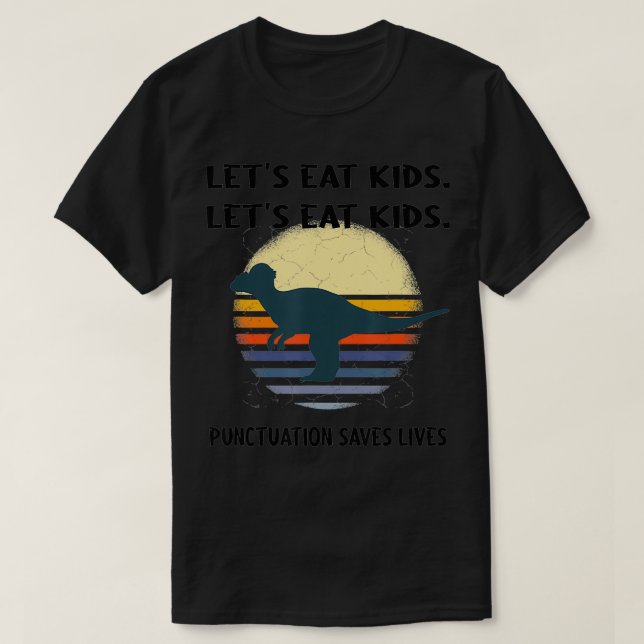 Camiseta Comamos la puntuación de los niños importa Gramáti (Diseño del anverso)