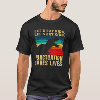 Camiseta Comamos la puntuación infantil salvamos vidas grac