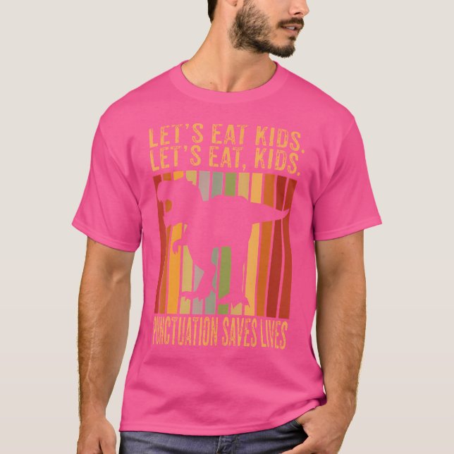 Camiseta Comamos La Puntuación Infantil Salvemos Vidas Trex (Anverso)