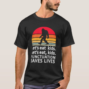 Camiseta Comamos niños a pie de playa, la puntuación salva 