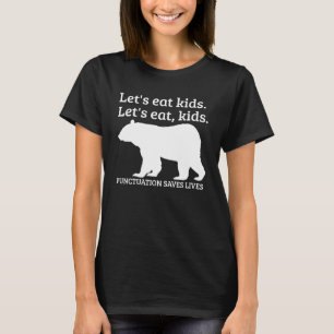 Camiseta Comamos niños La puntuación importa la gramática