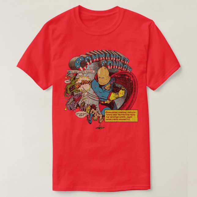 Camiseta Comandante Condom Mighty Thrust 1987 (Diseño del anverso)