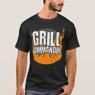 Camiseta Comandante de la parrilla BBQ Barbacoa Cocina Coci