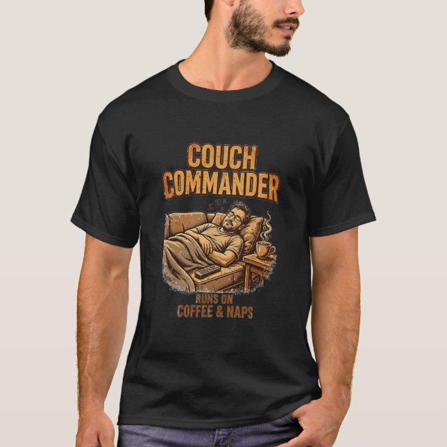 Camiseta Comandante de Sofá con Café (Anverso)