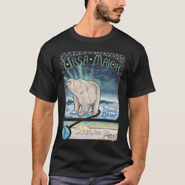 Camiseta Comandante de Ursa del oso polar constelación (Anverso)