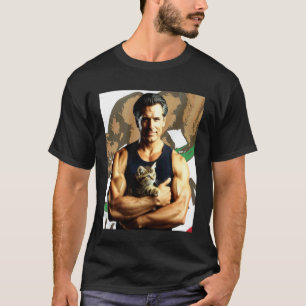 Camiseta Comandante en Cuddles Tee Gato Divertido Papá Polí