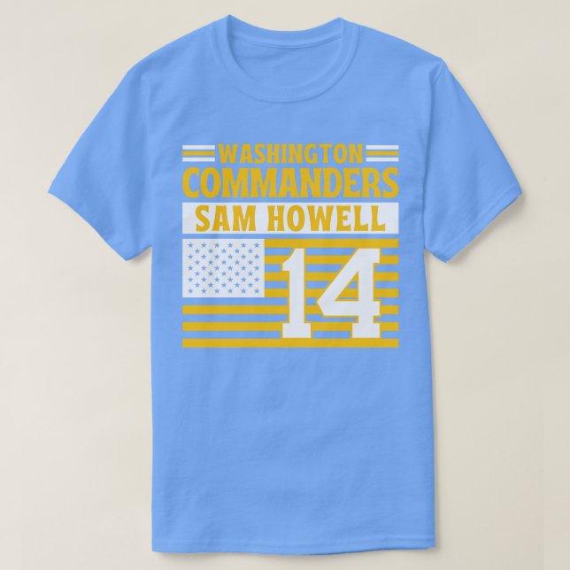 Camiseta Comandantes de Washington Howell 14 Bandera Estado (Diseño del anverso)