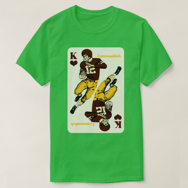 Camiseta Comandantes de Washington Rey de Corazones (Diseño del anverso)