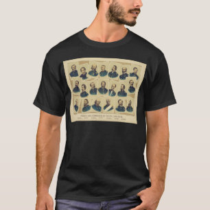 Camiseta Comandantes famosos de la unión de la guerra civil