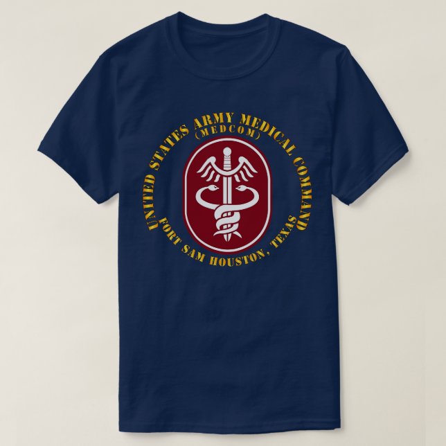 Camiseta Comando Médico de Estados Unidos SSI Ft Sam Housto (Diseño del anverso)