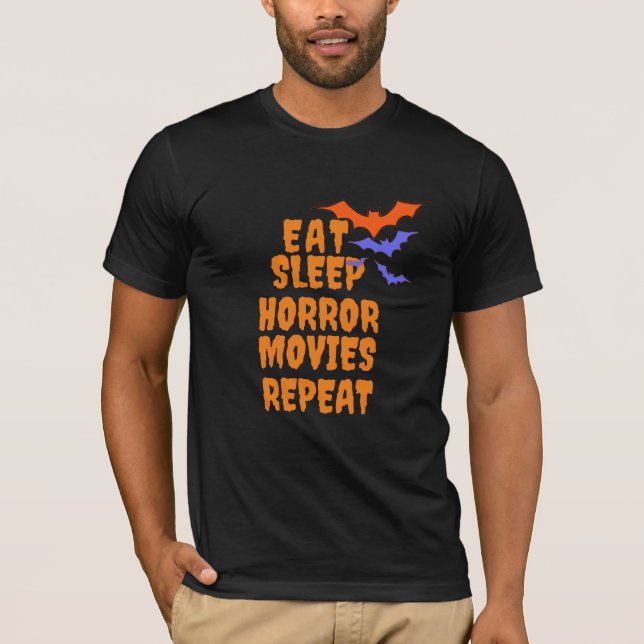 Camiseta Cómate películas de terror de sueño, fanáticos de  (Anverso)