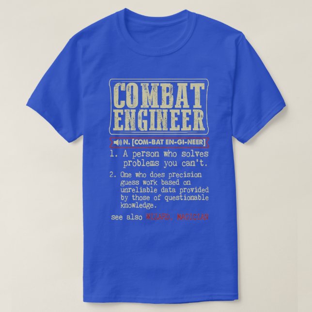 Camiseta Combat Engineer Dictionary Term  (Diseño del anverso)