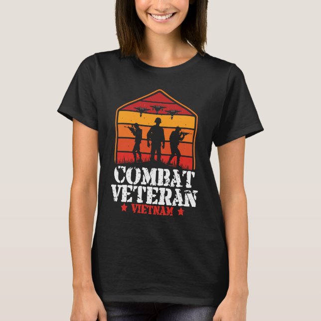 Camiseta Combat Veteran Vietnam Veterans Day  for Dad Grand (Anverso)
