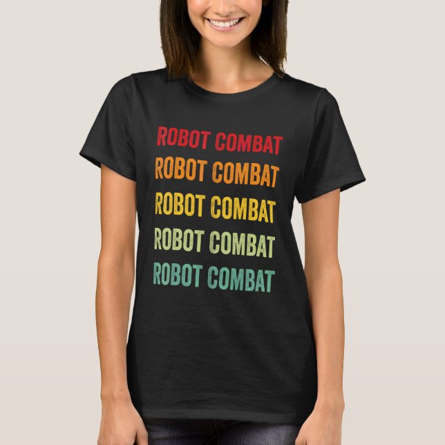 Camiseta Combate de Robots Diseño de Arcoíris para Aficiona (Anverso)