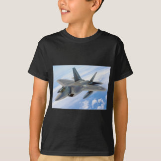 Camiseta combatiente de avión de raptor militar