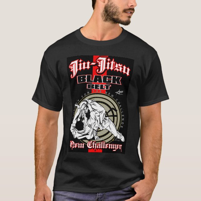Camiseta Combatiente de Jiu-Jitsu por la original de (Anverso)