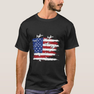 Camiseta Combatiente de la bandera estadounidense retoma ej