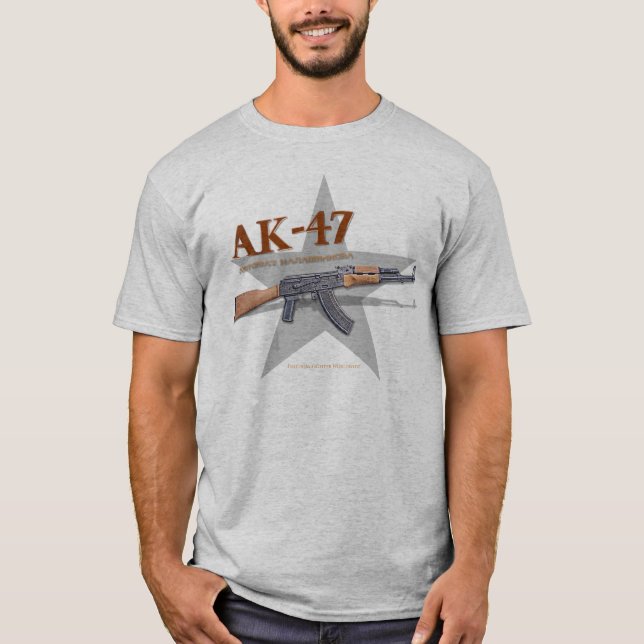 Camiseta Combatiente de la libertad de AK-47 por todo el (Anverso)
