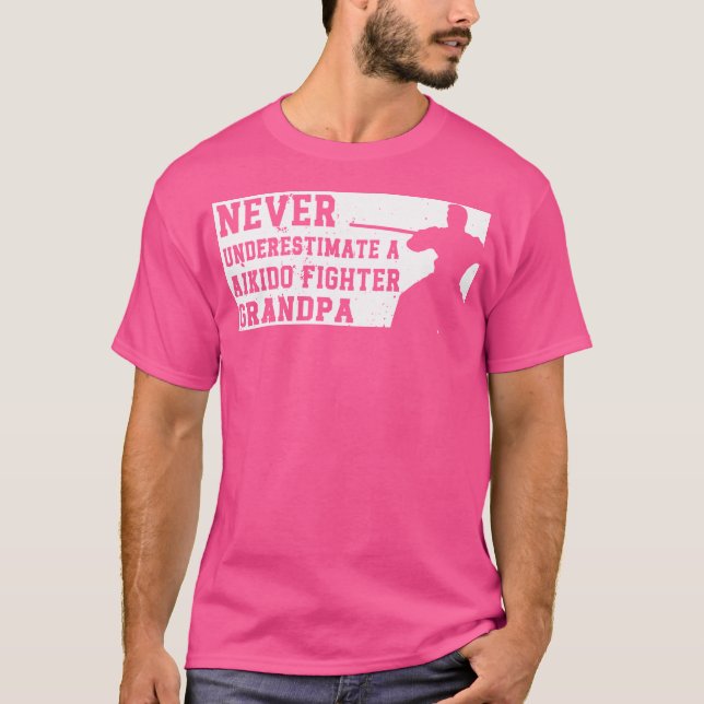 Camiseta Combatiente del Aikido contra el abuelo (Anverso)