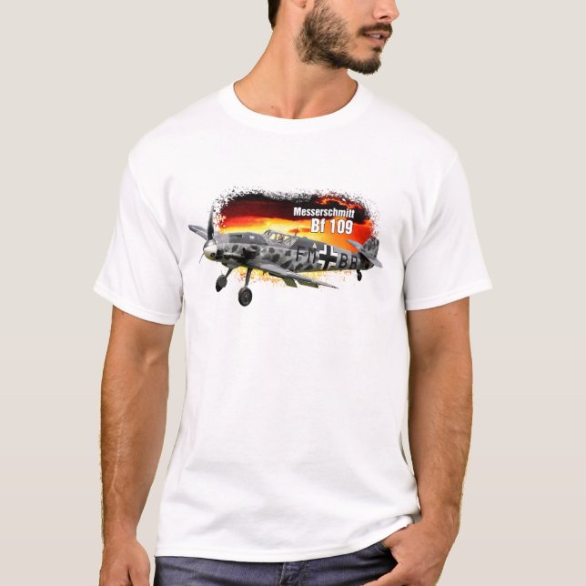 Camiseta Combatiente del FB 109 Messerschmitt WW2 (Anverso)