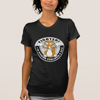 Camiseta Combatiente del gato de la escoliosis