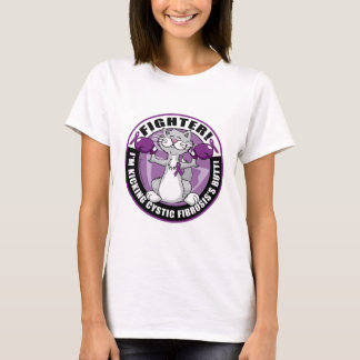 Camiseta Combatiente del gato de la fibrosis quística