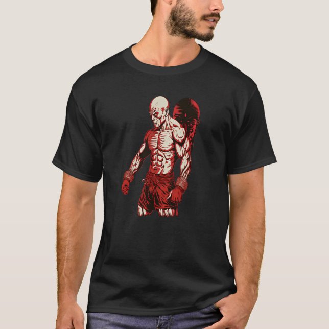 Camiseta Combatiente en jaula de la MMA: boxeo libre de com (Anverso)