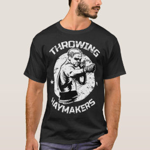 Camiseta Combatiente en jaula de la MMA lanzando hiyeadores