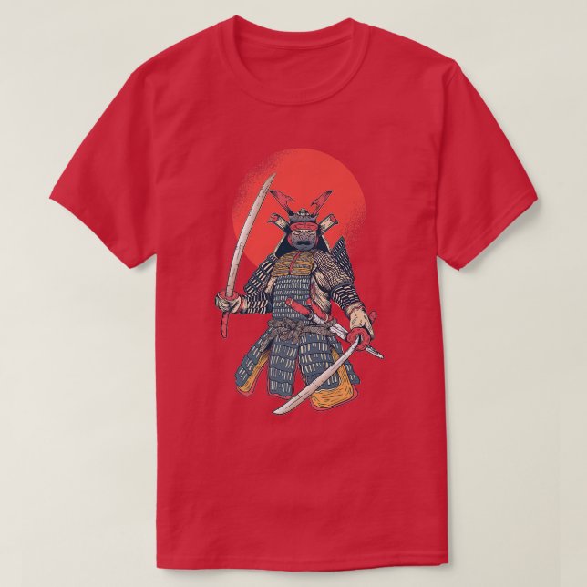 Camiseta Combatiente guerrero armado japonés Samurai  (Diseño del anverso)