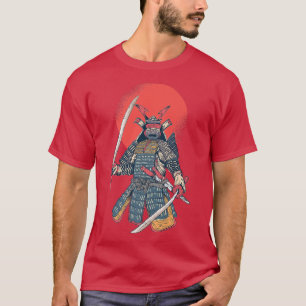 Camiseta Combatiente guerrero armado japonés Samurai