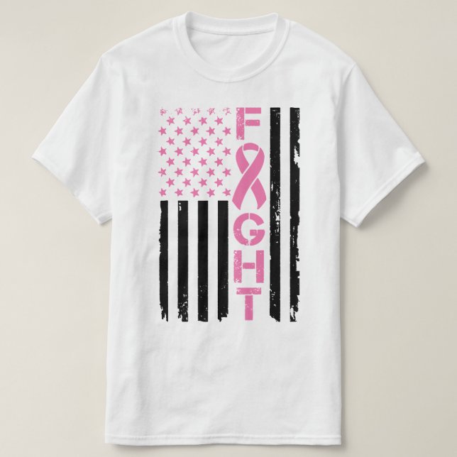 Camiseta Combatir el cáncer blanco TShirt (Diseño del anverso)