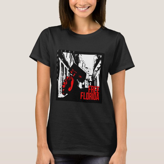 Camiseta Combatir el fascismo - Florida Libre (Anverso)