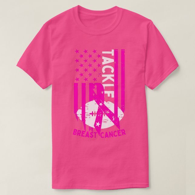 Camiseta Combatir el fútbol con la cinta rosada de adverten (Diseño del anverso)