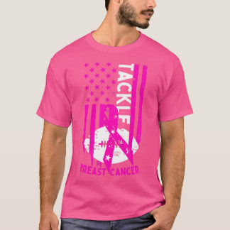 Camiseta Combatir el fútbol con la cinta rosada de adverten
