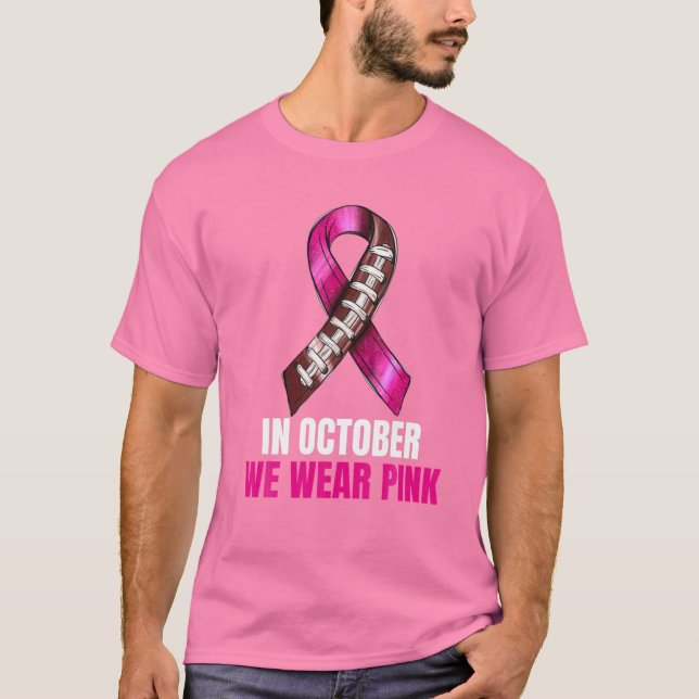 Camiseta Combatir el fútbol con la cinta rosada de adverten (Anverso)
