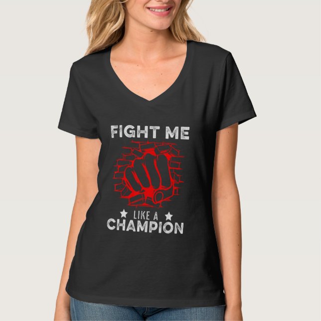 Camiseta Combatir el Kickboxing Boxing Combate Artes Marcia (Anverso)