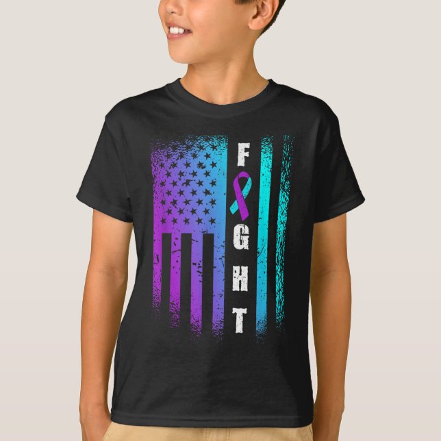Camiseta Combatir la conciencia sobre la prevención del sui (Anverso)