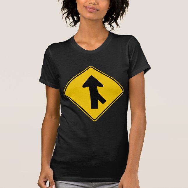 Camiseta Combinando el Rótulo de la carretera del tráfico (Anverso)