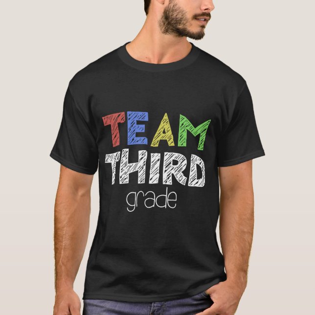 Camiseta combine el 3ro grado del tercer grado de nuevo a (Anverso)