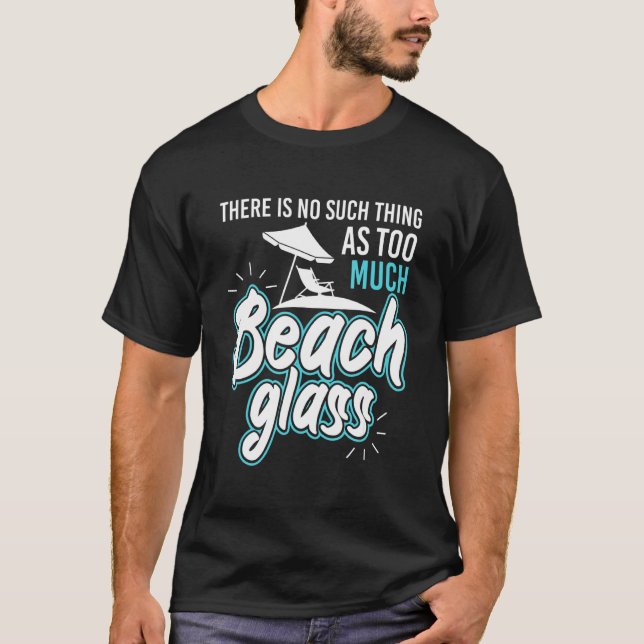 Camiseta Combing Beachcomber de playa de vidrio marino sin  (Anverso)