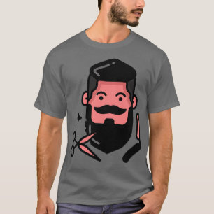 Camiseta Combo de tijeras de barbero de corte de barba