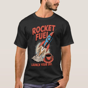 Camiseta Combustible de Cohete - Café