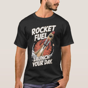 Camiseta Combustible de Cohete - Café